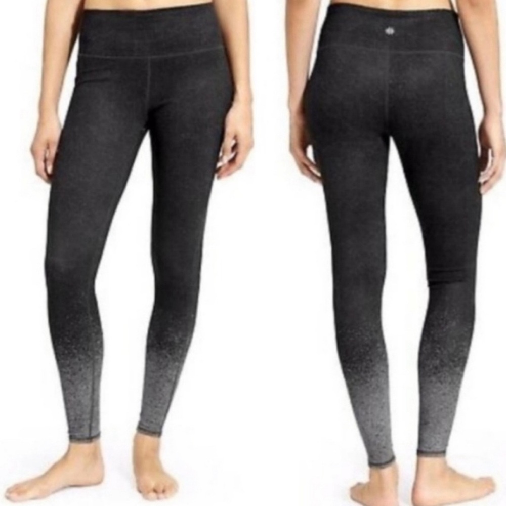 Athleta chaturanga grey speckled leggings